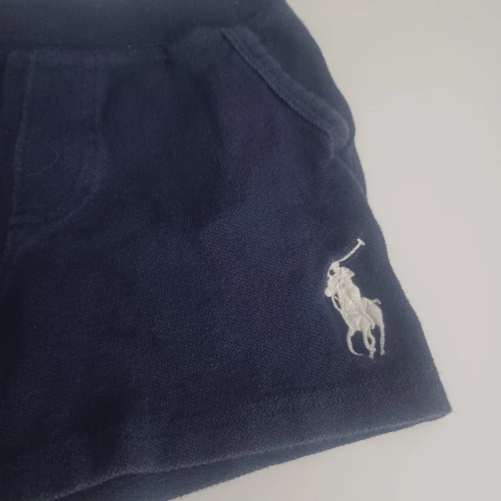 Ralph Lauren Navy Big Horse Logo Shorts Sz 12M